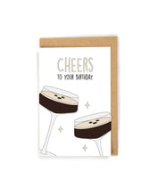 Load image into Gallery viewer, Cute Cheers Espresso Birthday Card