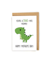 Load image into Gallery viewer, Cute Dinosaur Mother's Day card from kids