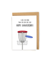 Load image into Gallery viewer, Disc Golf Anniversary Card for Spouse