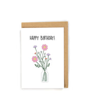 Load image into Gallery viewer, Cute Flower Bouquet Birthday Card