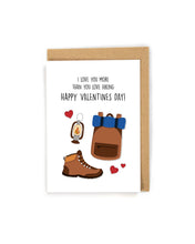 Load image into Gallery viewer, Hiking Valentine's Day Card