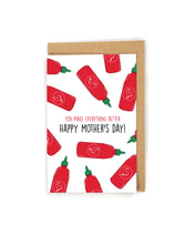 Load image into Gallery viewer, Funny and Relatable Hot Sauce Mother's Day Card