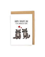 Load image into Gallery viewer, Funny Raccoon Father's Day Card