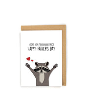 Load image into Gallery viewer, Funny Raccoon Father's Day Card