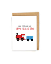 Load image into Gallery viewer, Cute Train Father's Day Card