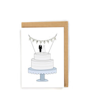 Load image into Gallery viewer, Cute and Simple Wedding Cake Card