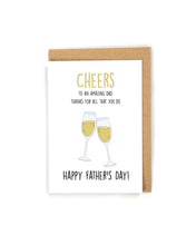 Load image into Gallery viewer, Cute Cheers Father's Day Card for dad