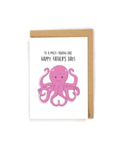 Load image into Gallery viewer, Multitasking Octopus Father's Day Card for Dad