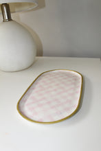 Load image into Gallery viewer, Cute Pink Gingham Trinket Dish