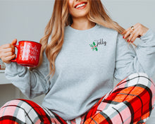 Load image into Gallery viewer, Holly jolly christmas crewneck sweatshirt