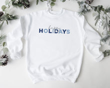 Load image into Gallery viewer, Simple happy holidays crewneck sweatshirt