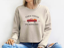 Load image into Gallery viewer, Cozy fall pumpkin patch truck crewneck
