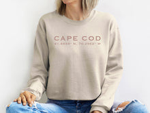 Load image into Gallery viewer, Cape cod coordinates location crewneck sweatshirt