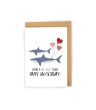 Load image into Gallery viewer, Cute Shark Anniversary Card for Couple
