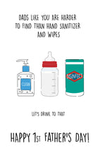 Load image into Gallery viewer, 1st fathers day, fathers day card