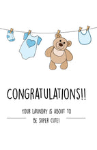 Load image into Gallery viewer, Baby Shower Card for girl or boy