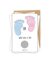 Load image into Gallery viewer, Baby Gender Reveal Scratch Off Card