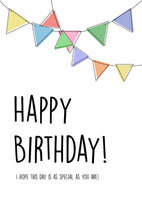 Load image into Gallery viewer, Simple Banner Birthday Card