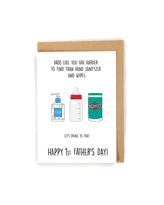 1st fathers day, fathers day card