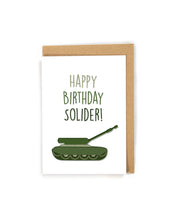 Load image into Gallery viewer, Solider Army Tank Birthday Card