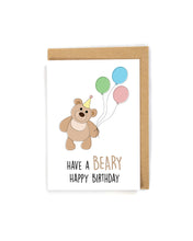 Load image into Gallery viewer, Cute Bear Birthday Card