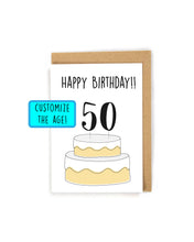 Load image into Gallery viewer, CUSTOM Age Birthday Card