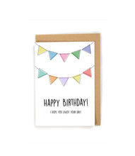 Load image into Gallery viewer, Simple Banner Birthday Card