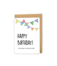 Load image into Gallery viewer, Simple Banner Birthday Card