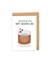 Load image into Gallery viewer, Cute and Funny Whiskey Valentine's Day card for him