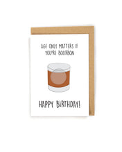Load image into Gallery viewer, Funny bourbon birthday card for him