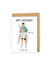 Load image into Gallery viewer, custom anniversary card, custom faceless anniversary card, custom faceless portrait anniversary card, faceless portrait card, cute anniversary card, loving anniversary card, anniversary card for her, anniversary card for him, anniversary card for girlfriend, anniversary card for boyfriend, anniversary card for wife, anniversary card for husband, anniversary card, happy anniversary card
