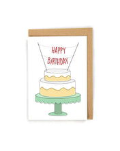 Load image into Gallery viewer, Generic birthday cake card, generic birthday card, simple birthday cake card, simple birthday card, happy birthday card, birthday cake card, gender nurtral birthday card, unique birthday card, birthday card for daughter, birthday card for son, birthday card for him, birthday card for her, birthday card for wife, birthday card for husband, cute birthday card, funny birthday card