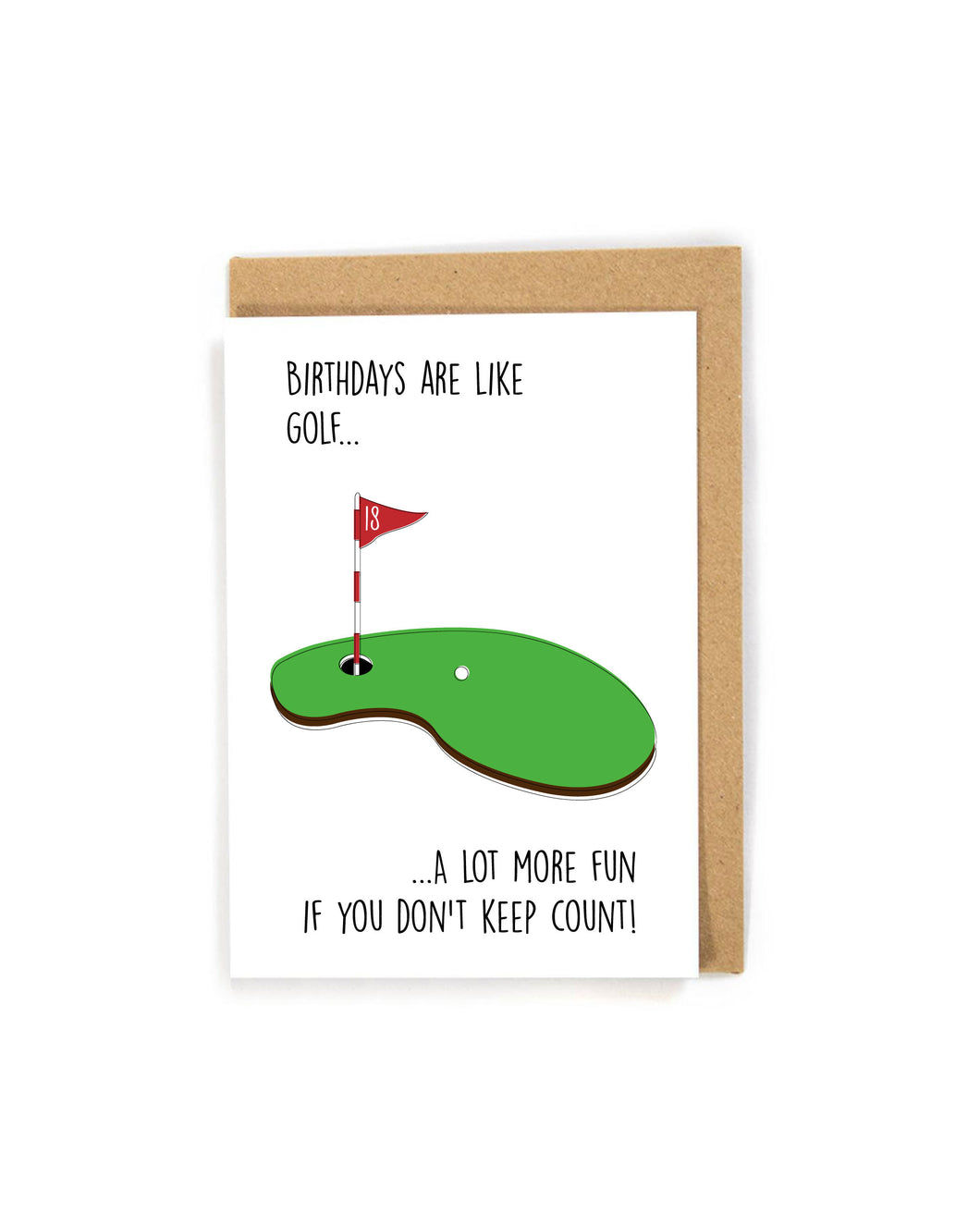 Funny Golf Birthday Card for older age
