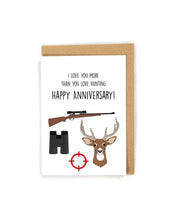 Load image into Gallery viewer, hunting anniversary card for boyfriend/husband/him