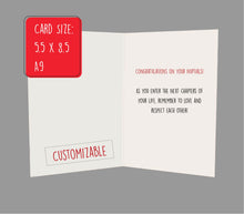 Load image into Gallery viewer, Tux and Dress Wedding card