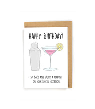 Load image into Gallery viewer, Martini Birthday Card
