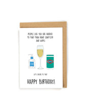 Load image into Gallery viewer, Champagne Birthday Card
