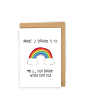 Load image into Gallery viewer, Cute and Simple Rainbow Birthday Card