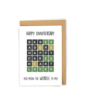 Load image into Gallery viewer, Wordle Anniversary Card for Spouse