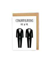 Load image into Gallery viewer, Tux and Dress Wedding card