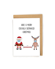 Load image into Gallery viewer, Christmas Card Santa Reindeer