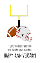 Load image into Gallery viewer, Football Anniversary Card for Spouse