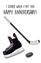 Load image into Gallery viewer, Hockey Anniversary Card for Spouse