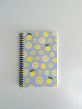 Load image into Gallery viewer, Lemon Lined Spiral Notebook