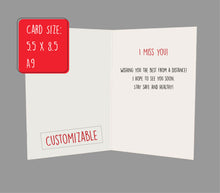 Load image into Gallery viewer, Miss you Card