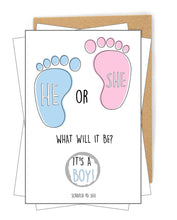 Load image into Gallery viewer, Baby Gender Reveal Scratch Off Card