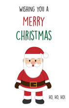 Load image into Gallery viewer, merry christmas card, holiday card, Santa christmas card, Santa holiday card, funny christmas card, cute christmas card, Christmas card for friends, Christmas cards for family, merry Christmas Santa christmas card, wishing you a merry christmas card, Christmas greeting card, Santa greeting card, christmas card, merry christmas card, holiday greeting card, holiday card, custom card, free shipping, ho ho ho merry Christmas card