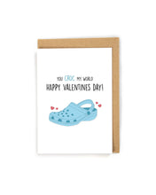 Load image into Gallery viewer, Cute Croc Valentine&#39;s Day Card
