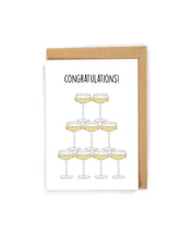 Load image into Gallery viewer, Champagne Tower Wedding Card
