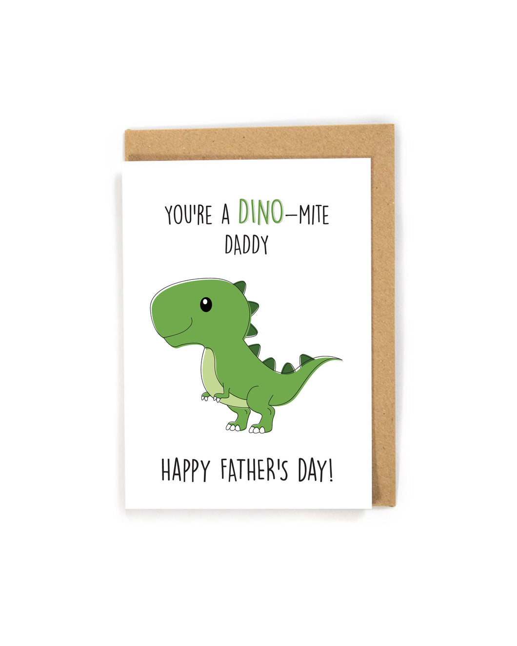 Cute Dinosaur Father's Day Card from kids